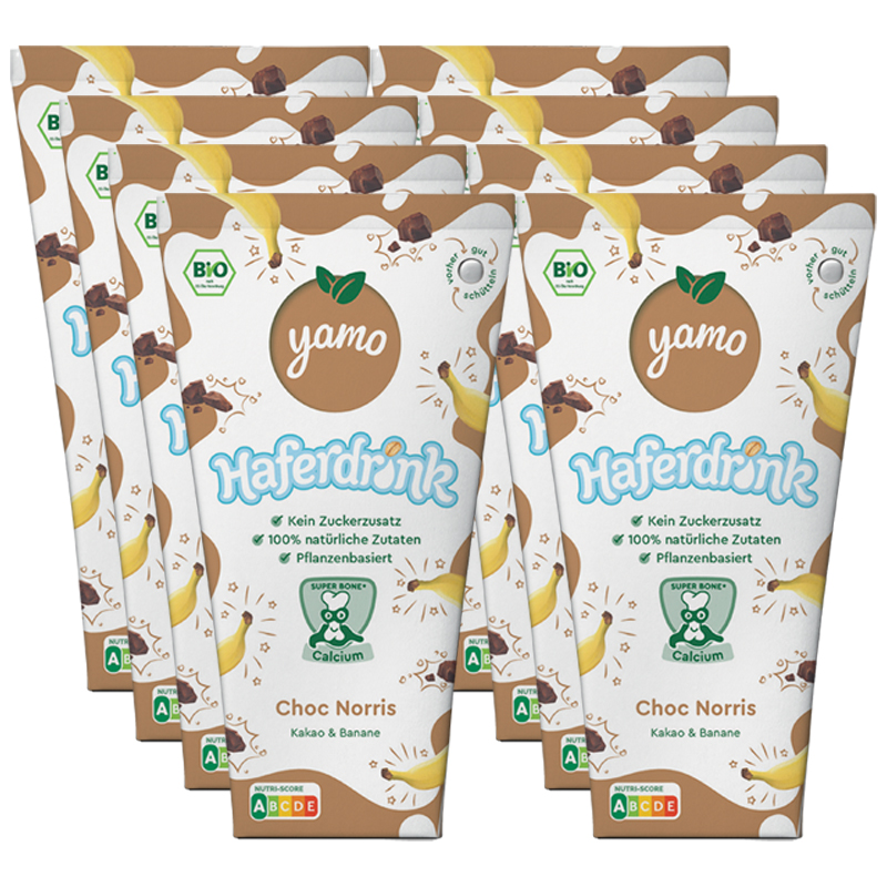 yamo BIO Haferdrink Kakao & Banane, 8er Pack