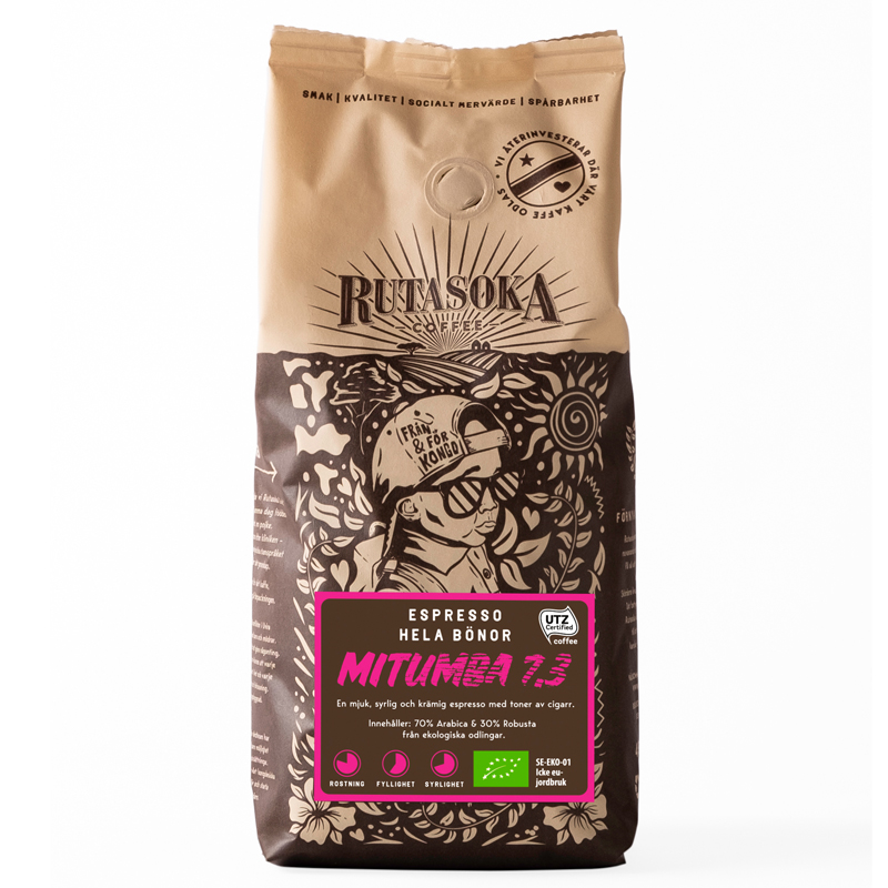 Rutasoka Coffee BIO Espresso "Mitumba", ganze Bohnen