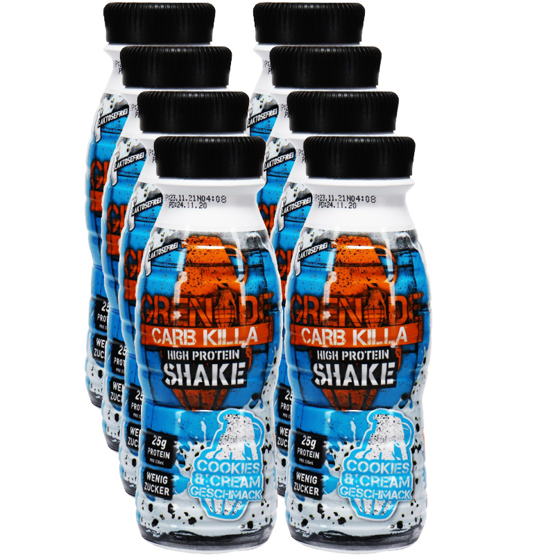 Grenade Carb Killa Shake Cookies & Cream, 8er Pack (EINWEG) zzgl. Pfand