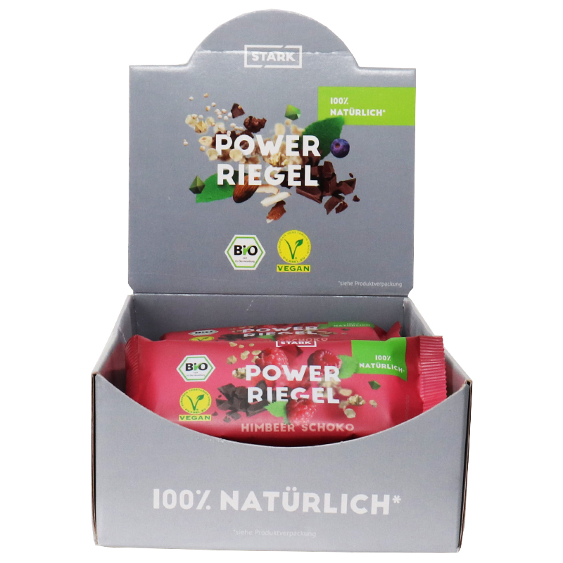 STARK BIO Power Riegel Himbeer Schoko, 12er Pack