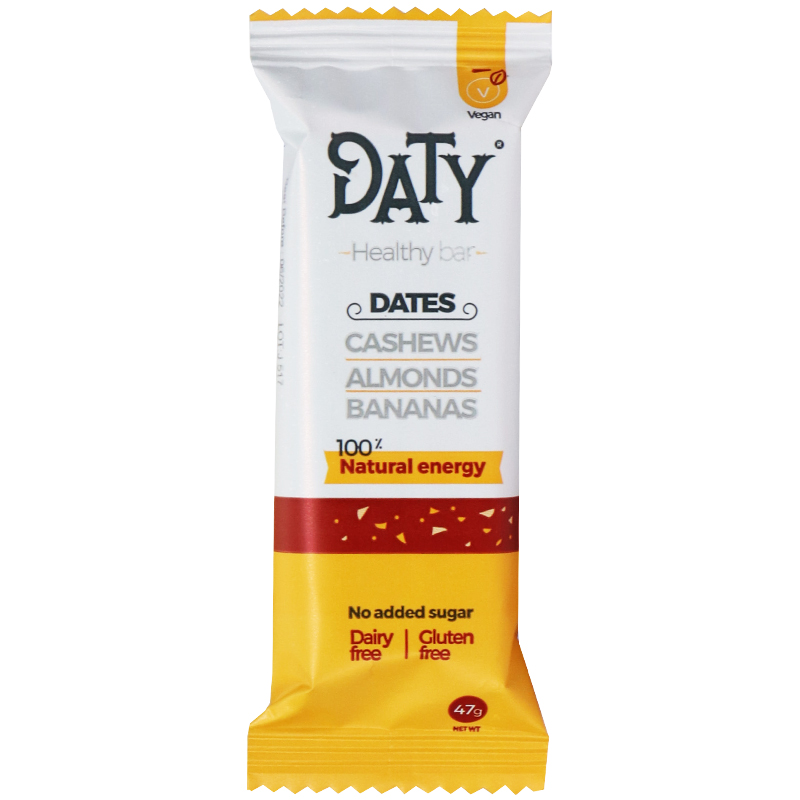 DATY Healthybar Dattelriegel Mandel, Cashew & Banane