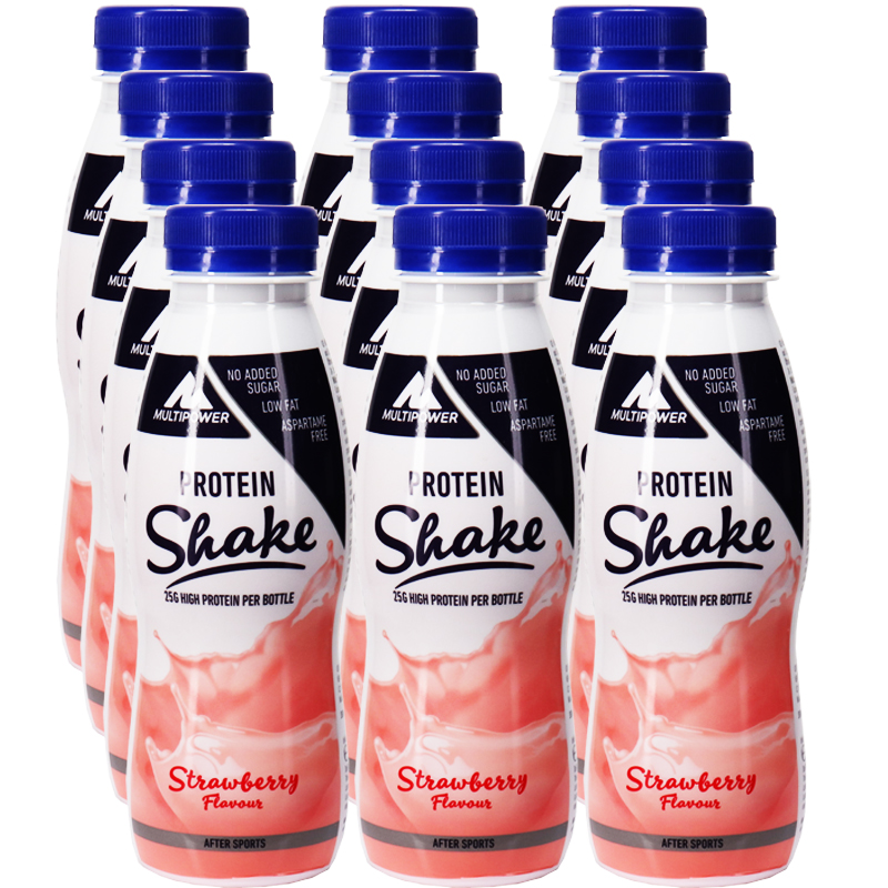 Multipower Protein Shake Erdbeer, 12er Pack
