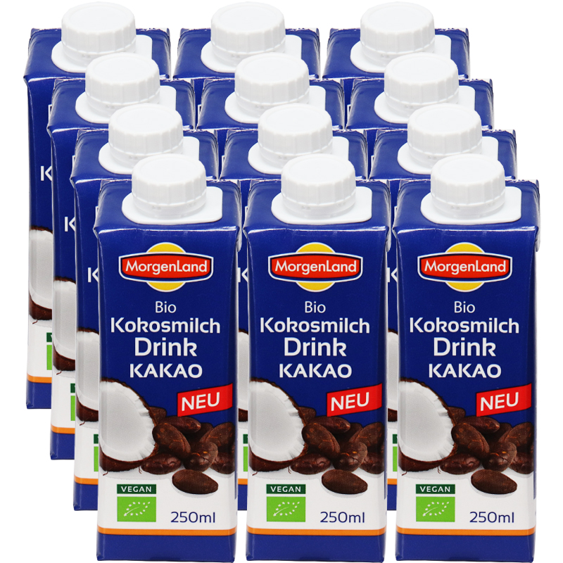 Morgenland BIO Kokosmilch Drink Kakao, 12er Pack